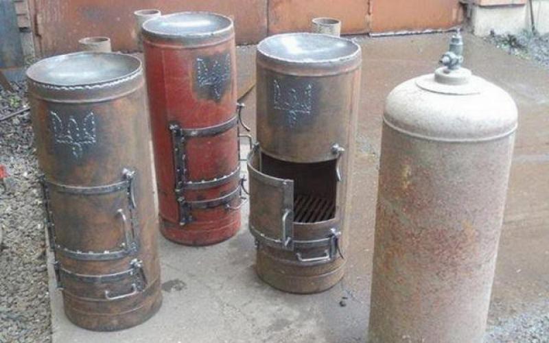 Do-it-yourself stove from a gas cylinder: photos and instructions